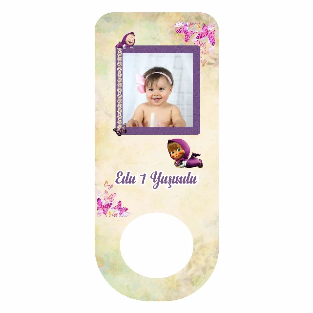 Maşa İle Koca Ayı Temalı Dikdörtgen Açacak Magneti